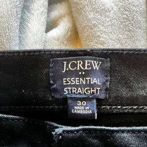 J.Crew Essential Straight Jeans in Black